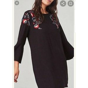 BB Dakota Black Embroidered Dress